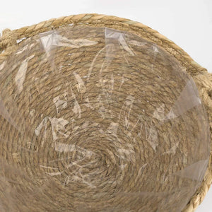 Natural Seagrass Hanging Planter Boho Indoor Decor 