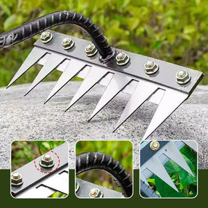 Carbon Steel Multi-Teeth Garden Weeding Rake Tool