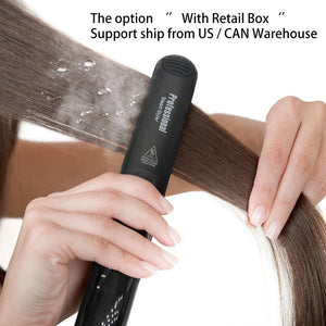 Professional Ceramic Steam Hair Straightener with Argan Oil
