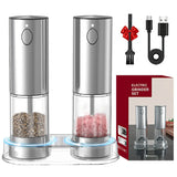 Stainless Steel Electric Pepper Grinder With Rechargeable Base