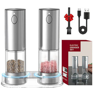 Stainless Steel Electric Pepper Grinder With Rechargeable Base
