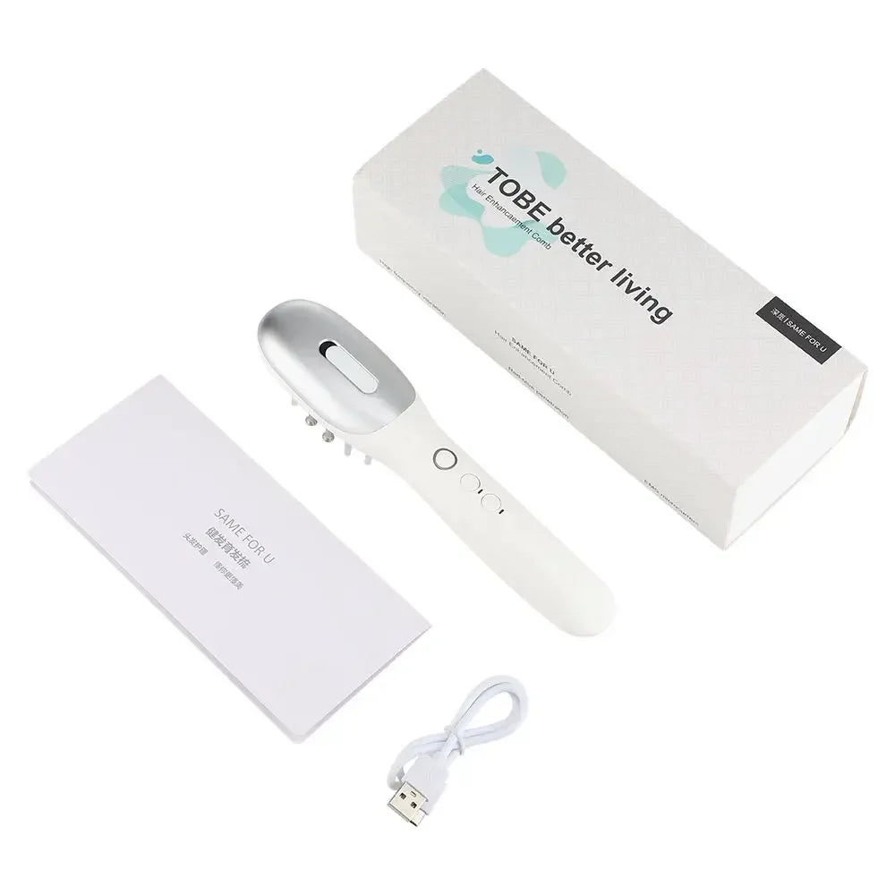 Microcurrent Scalp Massage Comb with LED Light Therapy