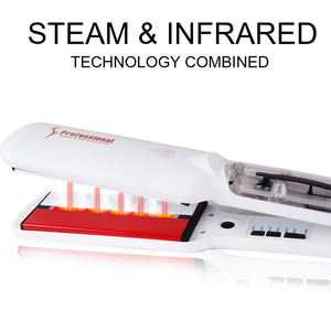 Infrared Steam Ceramic Hair Straightener with 450°F Heating
