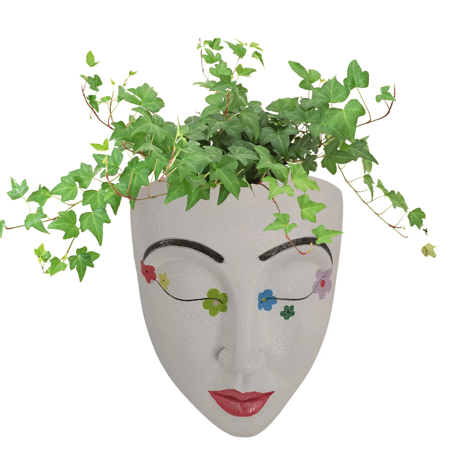 Creative Resin Wall Planter with Drainage Hole