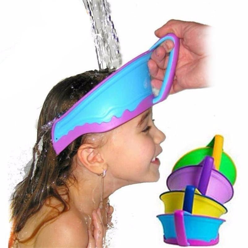 Silicone Adjustable Baby Shower Cap for Bath & Sun Protection