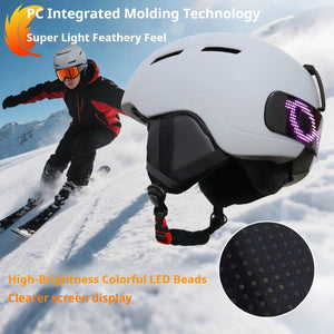 Smart Led Ski Helmet For Adults With App Control And Bluetooth 1005010185017486-BLACK