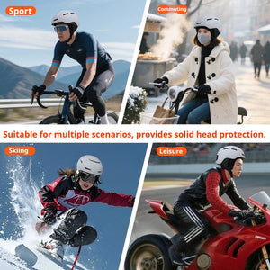 Smart Led Ski Helmet For Adults With App Control And Bluetooth 1005010185017486-BLACK