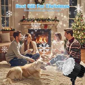 Snowflake Projector Lights Outdoor, Snowfall Lamp Night Light Projection, LED Christmas Projector Lights Waterproof