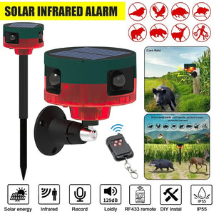 Solar Infrared Motion Sensor Alarm With Strobe Light And Remote Control 1005008212660096-al