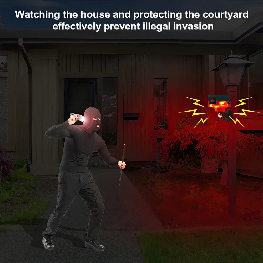 Solar Infrared Motion Sensor Alarm With Strobe Light And Remote Control 1005008212660096-al