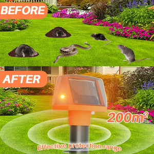 Solar Powered Animal Repeller Spiral Stake For Mice Snakes 1005009234398797-ZS057-1 2PCS