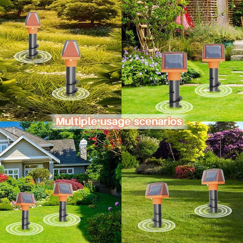 Solar Powered Animal Repeller Spiral Stake For Mice Snakes 1005009234398797-ZS057-1 2PCS