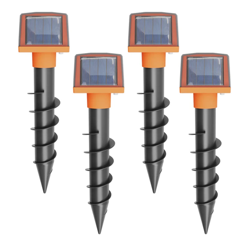 Solar Powered Animal Repeller Spiral Stake For Mice Snakes 1005009234398797-ZS057-1 2PCS