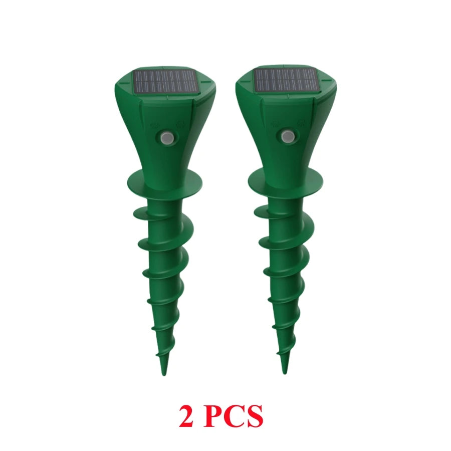 Solar Powered Sonic Mole Repellent Screw Stake With Three Vibration Modes 1005007291331493-4 PCS