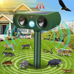 Solar Powered Ultrasonic Animal Repeller With Led Alarm Light 1005009391975589-al