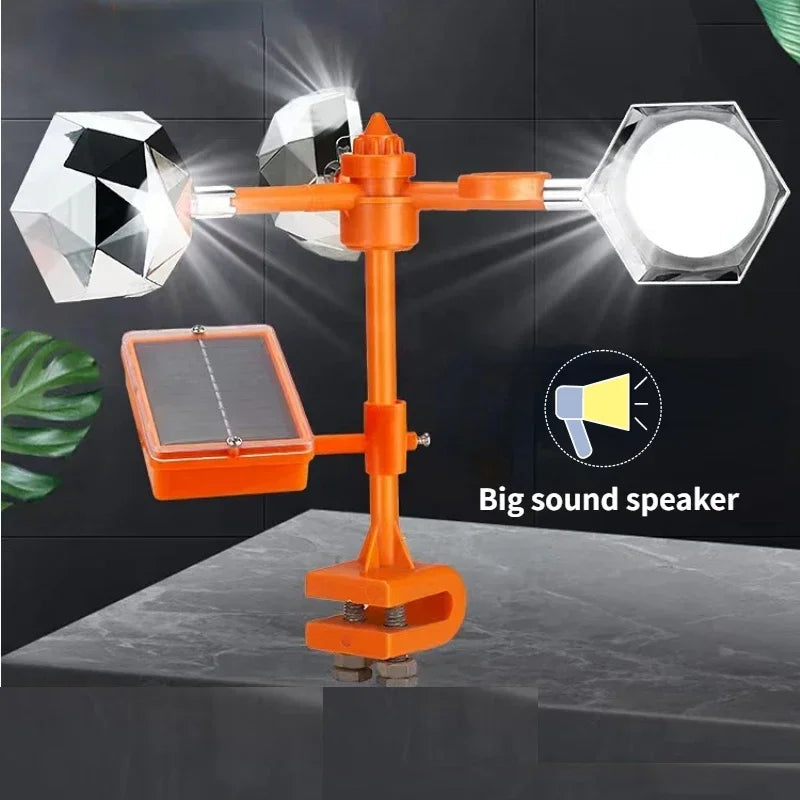Solar Powered Ultrasonic Bird Repeller With Wind Rotation Reflective Flash 1005009149327350-No sound Reflective