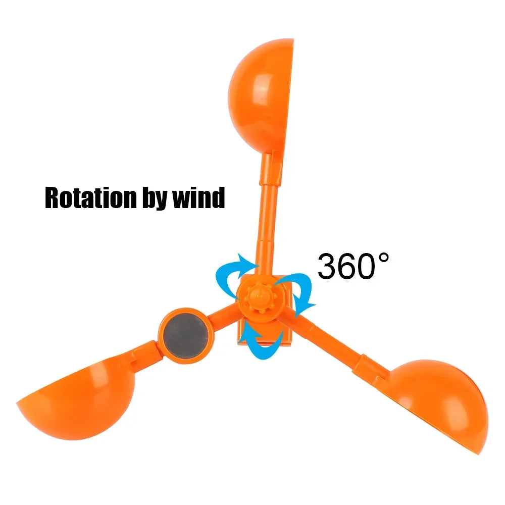 Solar Powered Ultrasonic Bird Repeller With Wind Rotation Reflective Flash 1005009149327350-No sound Reflective