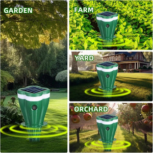 Solar Powered Ultrasonic Vibrating Pest Repellent Stakes For Lawn Garden 1005009897244102-4PCS