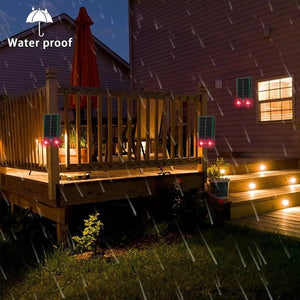 Solar Ultrasonic Animal Repeller for Outdoor Use with LED Flashing Light and Waterproof Design