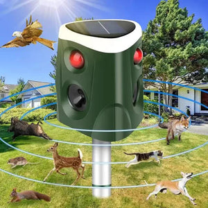 Solar Ultrasonic Animal Repeller With Led Red And White Flashing Lights 1005007877934235-al