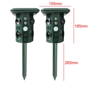 Solar Ultrasonic Animal Repeller With Motion Sensor And Flashing Light 1005006738792147-1Pc
