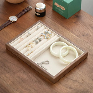Stackable Walnut Wood Jewelry Storage Trays, Valentines Gifts For Her 1005006826400654-Style 2