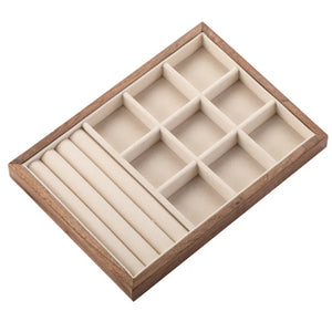 Stackable Walnut Wood Jewelry Storage Trays, Valentines Gifts For Her 1005006826400654-Style 2