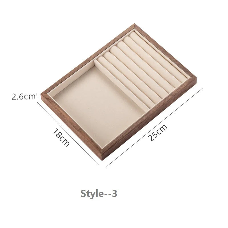 Stackable Walnut Wood Jewelry Storage Trays, Valentines Gifts For Her 1005006826400654-Style 2