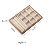 Stackable Walnut Wood Jewelry Storage Trays, Valentines Gifts For Her 1005006826400654-Style 2