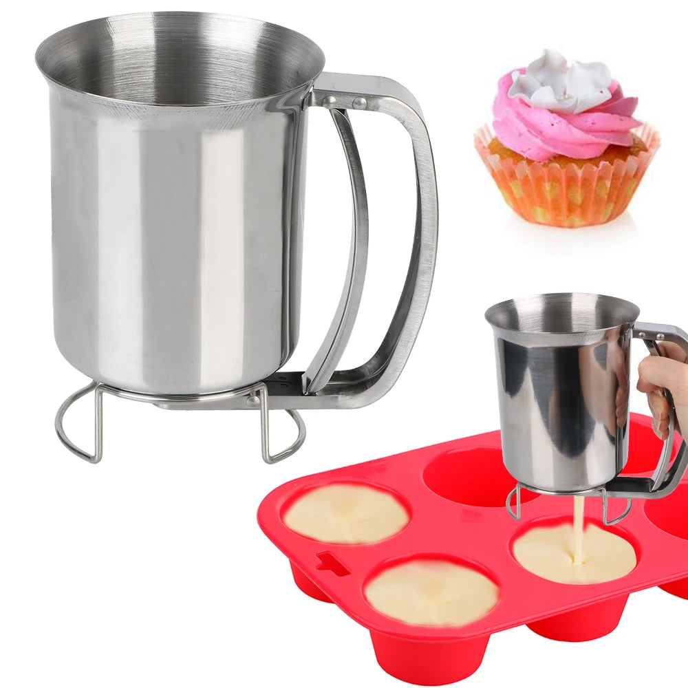 Stainless Steel Batter Dispenser Funnel With Trigger Handle And Stand 1005005488556052-al