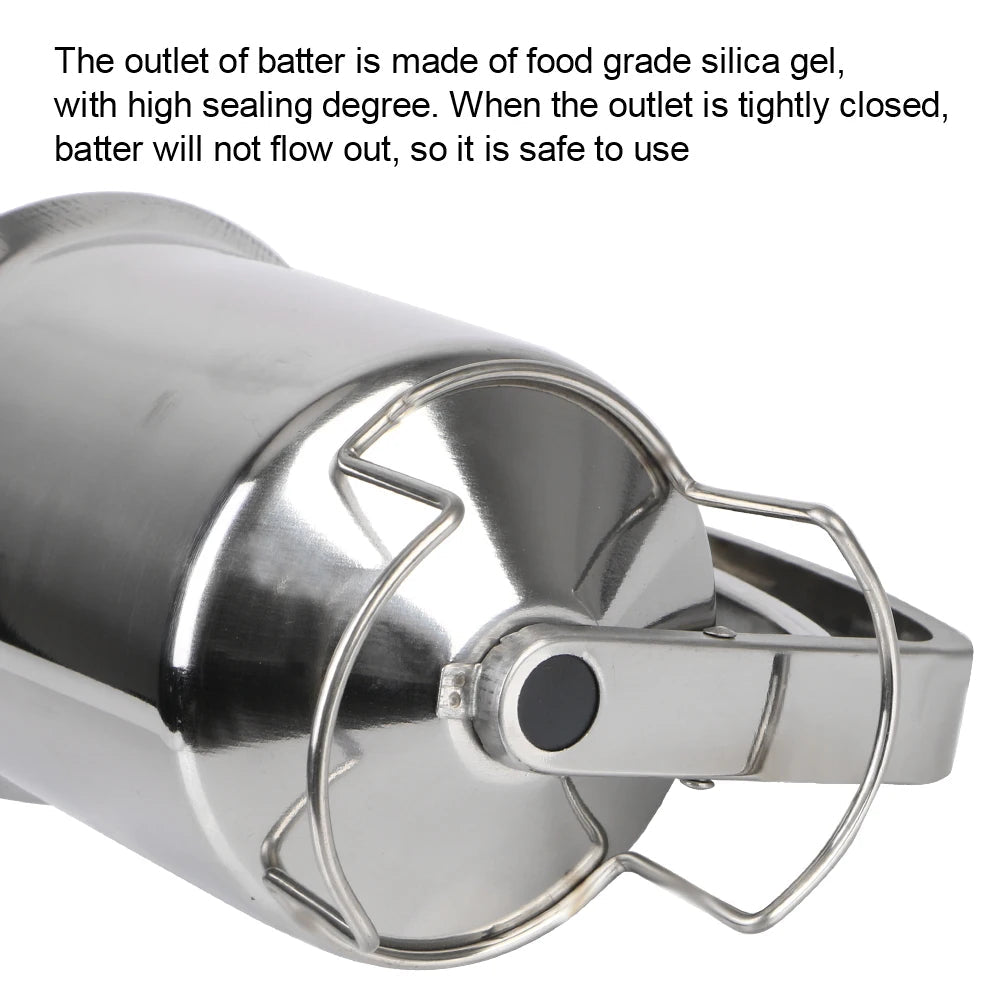 Stainless Steel Batter Dispenser Funnel With Trigger Handle And Stand 1005005488556052-al