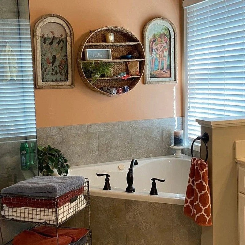 Swimming Wall Art Wooden Frame Bathroom Decor