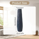 Tall Textured Floor Vase Plastic Cylinder Decor For Branches And Flowers 1005009935687657-Black