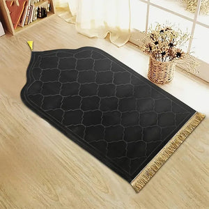 Thick Anti Slip Prayer Rug With Tassels Soft Flannel Polyester 1005006780601806-White