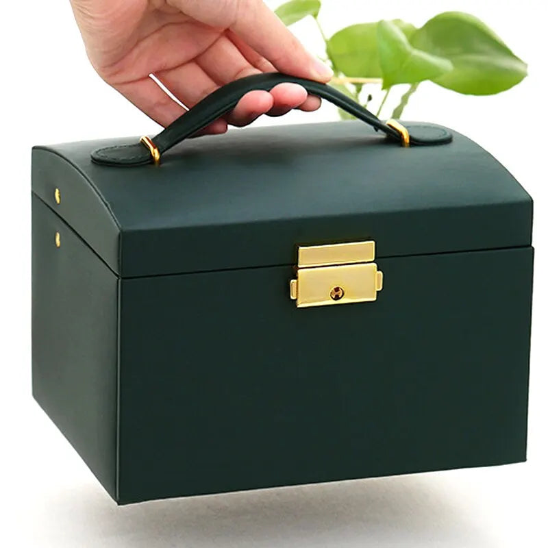 Three Layer Drawer Jewelry Box With Lock For Valentines Gifts For Her 1005007096748857-Pink