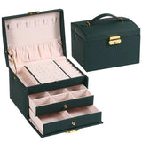 Three Layer Drawer Jewelry Box With Lock For Valentines Gifts For Her 1005007096748857-Pink