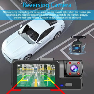 Three Lens 1080P Car Dash Cam With Wifi Front Rear Interior 1005007805748085-X170-WIFI-3CAM-64G
