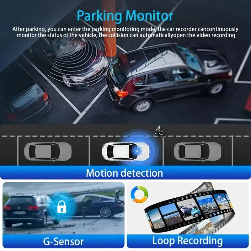 Three Lens 1080P Car Dash Cam With Wifi Front Rear Interior 1005007805748085-X170-WIFI-3CAM-64G