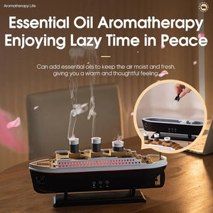 Titanic Style Aroma Diffuser Humidifier With Remote Control 250Ml 1005008325798341-EU Plug