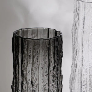 Transparent Textured Glass Tabletop Vase For Flower Arrangements Home Decor 1005006974990090-white