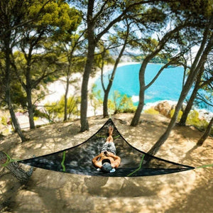 Triangle Camping Hammock with Ratchet Straps and Storage Bag
