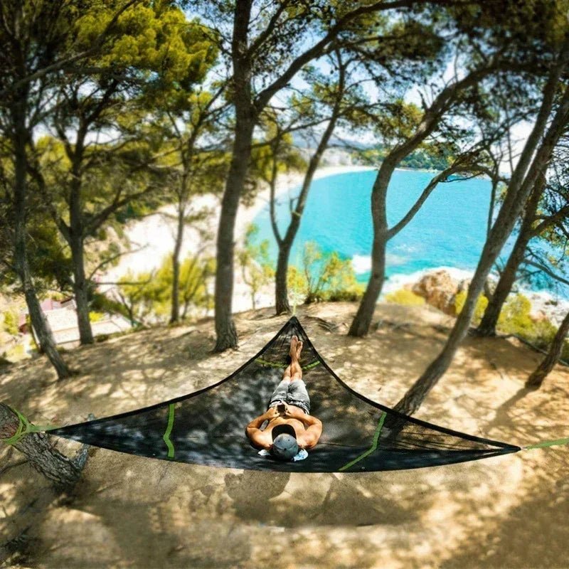 Triangle Camping Hammock with Ratchet Straps and Storage Bag