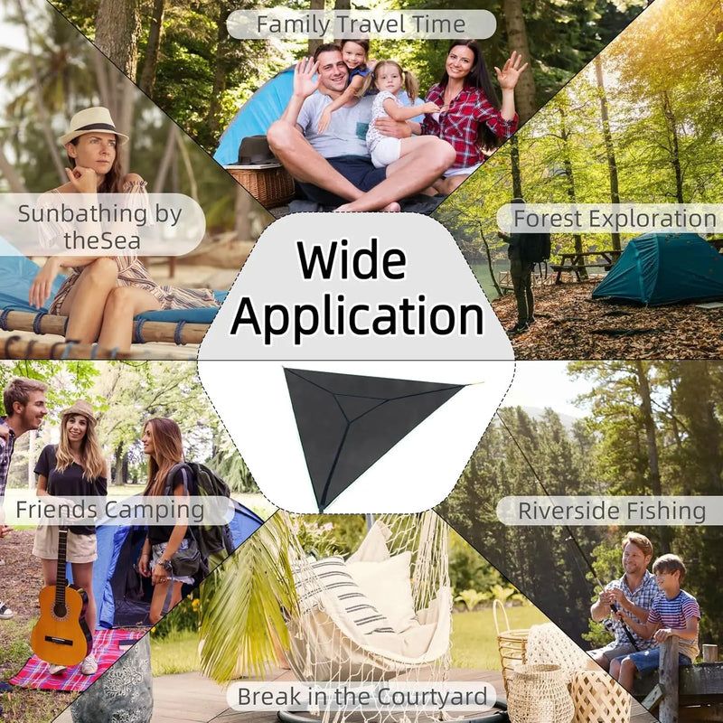 Triangle Camping Hammock with Ratchet Straps and Storage Bag