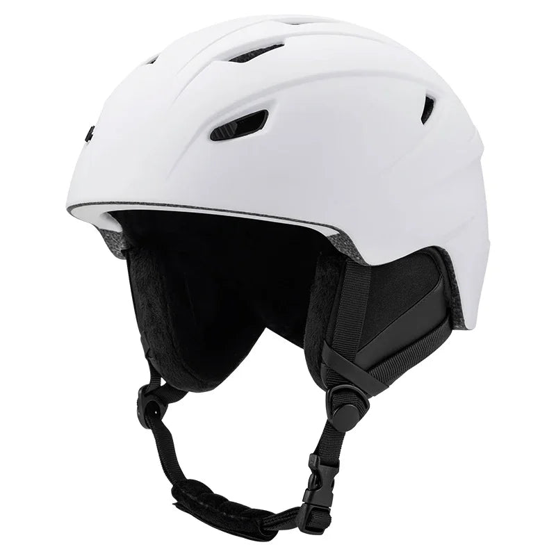 Ultralight Breathable Ski Helmet With Ear Protection And Goggle Strap 1005006181104353-Grey-M 55-58cm