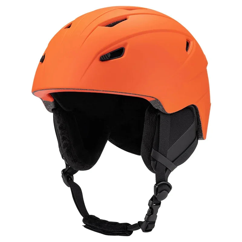 Ultralight Breathable Ski Helmet With Ear Protection And Goggle Strap 1005006181104353-Grey-M 55-58cm
