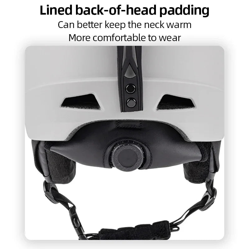 Ultralight Breathable Ski Helmet With Ear Protection And Goggle Strap 1005006181104353-Grey-M 55-58cm
