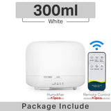 Ultrasonic Aromatherapy Humidifier Essential Oil Diffuser With Led Lights Remote 1005001698073661-White 500ml-EU