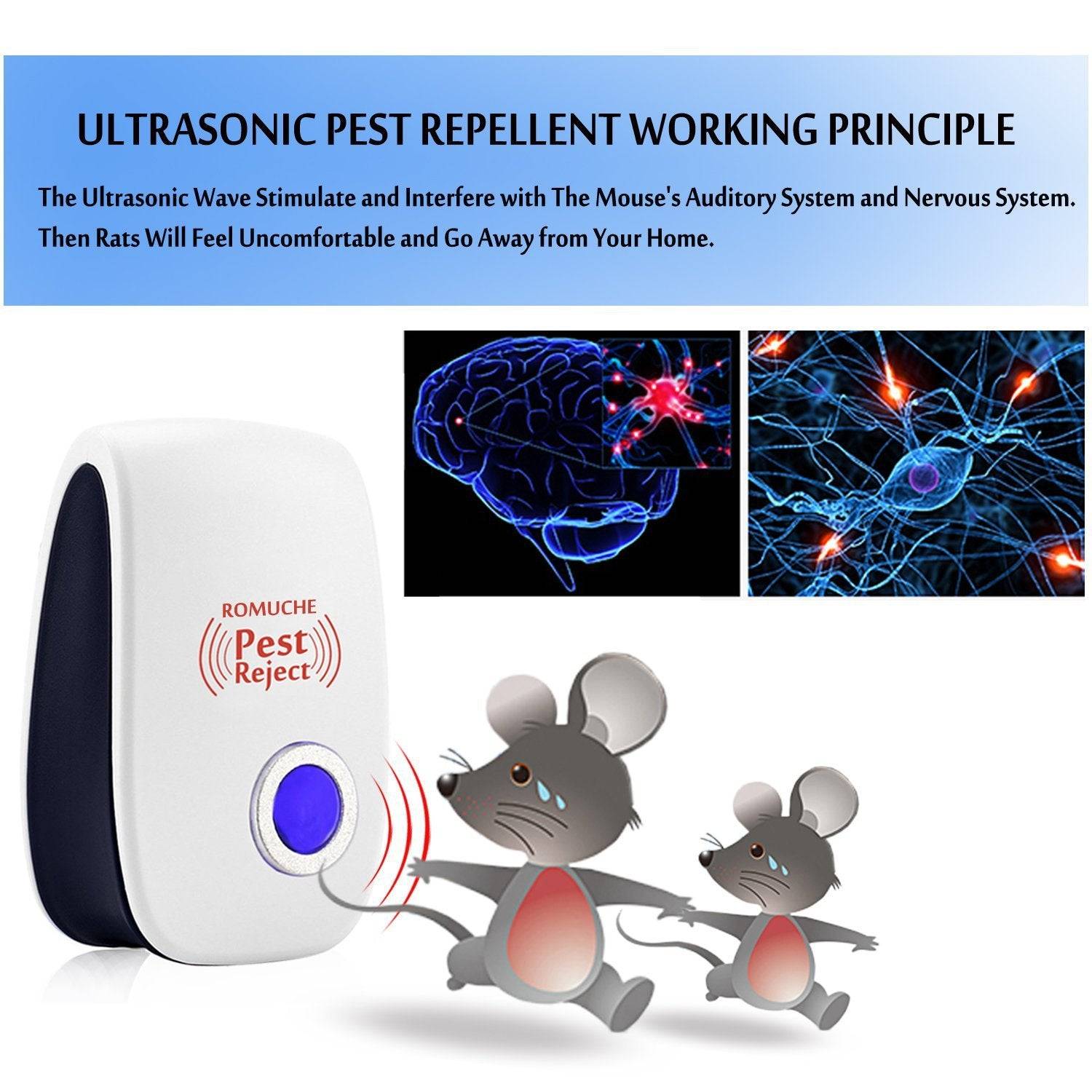 Ultrasonic Pest Repeller 3 Packs - Electronic Repellent for Pest Control