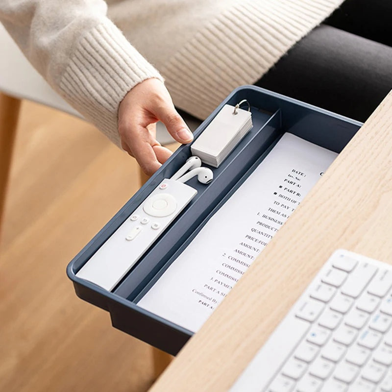 Under Desk Hidden Storage Drawer Organizer Box