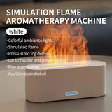 Usb Ultrasonic Flame Aroma Diffuser Humidifier With 7 Color Light 1005005974954073-Black